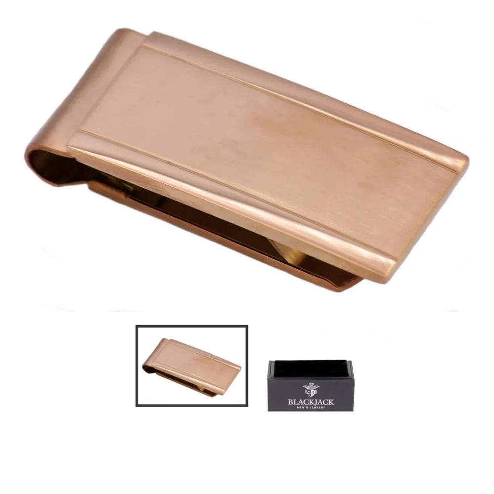 Mens Chocolate Stainless Steel Money Clip